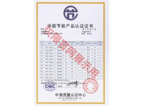南洋防爆電機(jī)節(jié)能證書